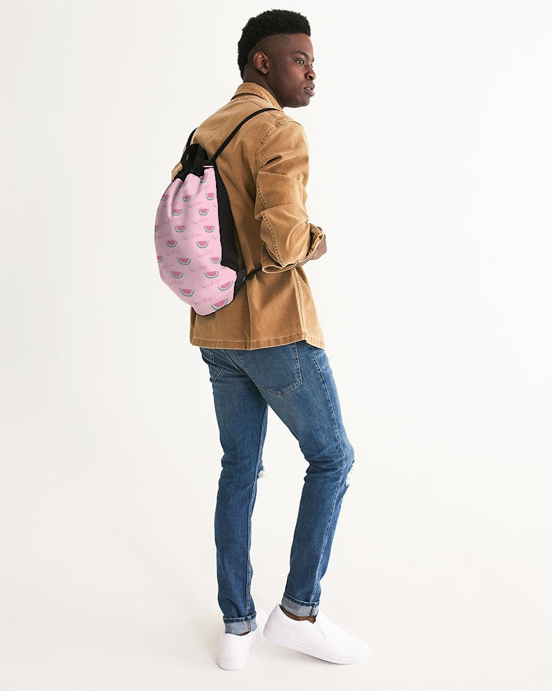 Sunshine Watermelon Canvas Drawstring Bag DromedarShop.com Online Boutique