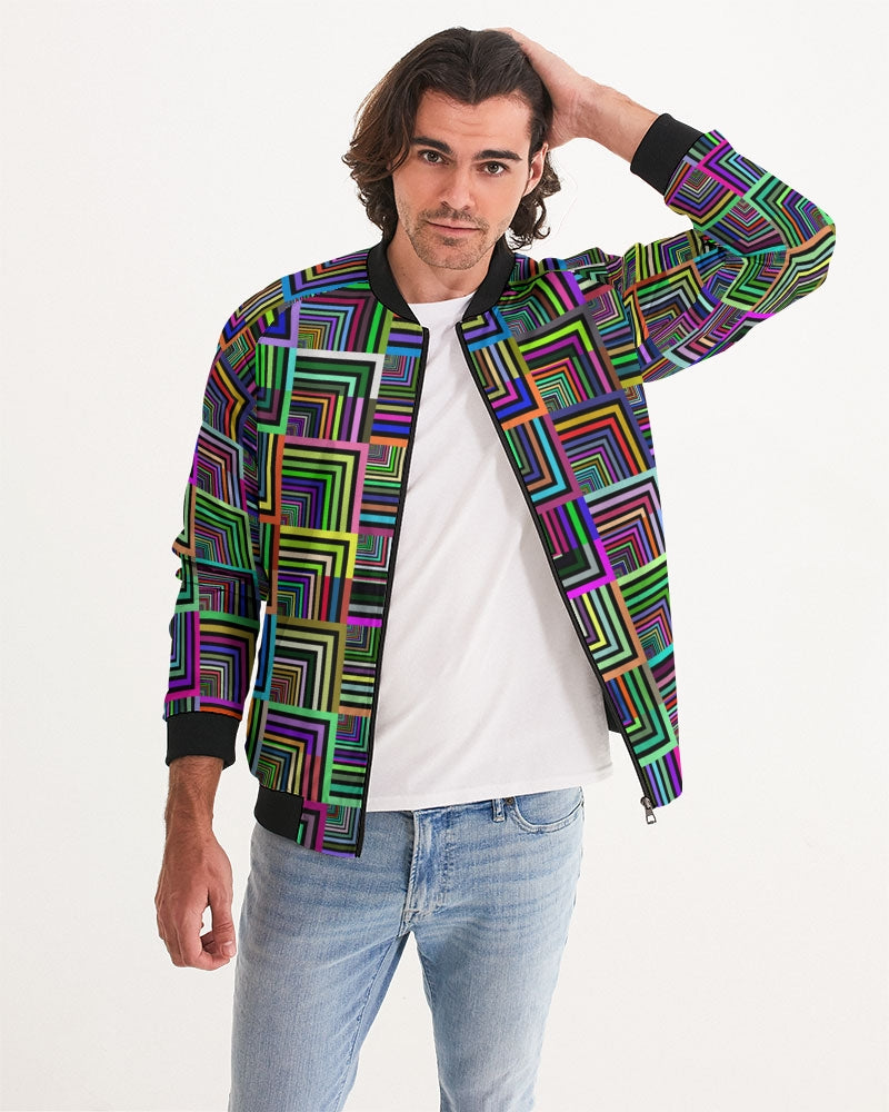 Pepita Rainbow Men's Bomber Jacket DromedarShop.com Online Boutique