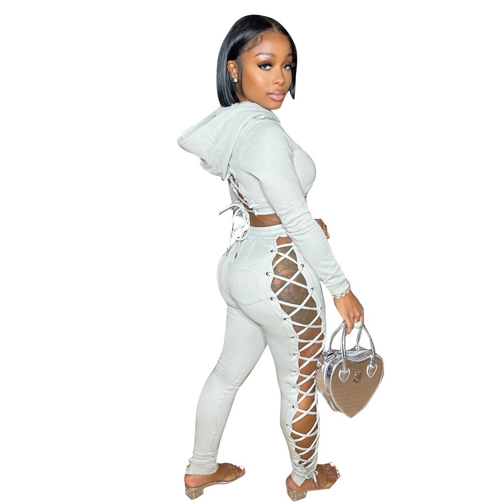 Women Tracksuit Two Piece Set Clubwear DromedarShop.com Online Boutique