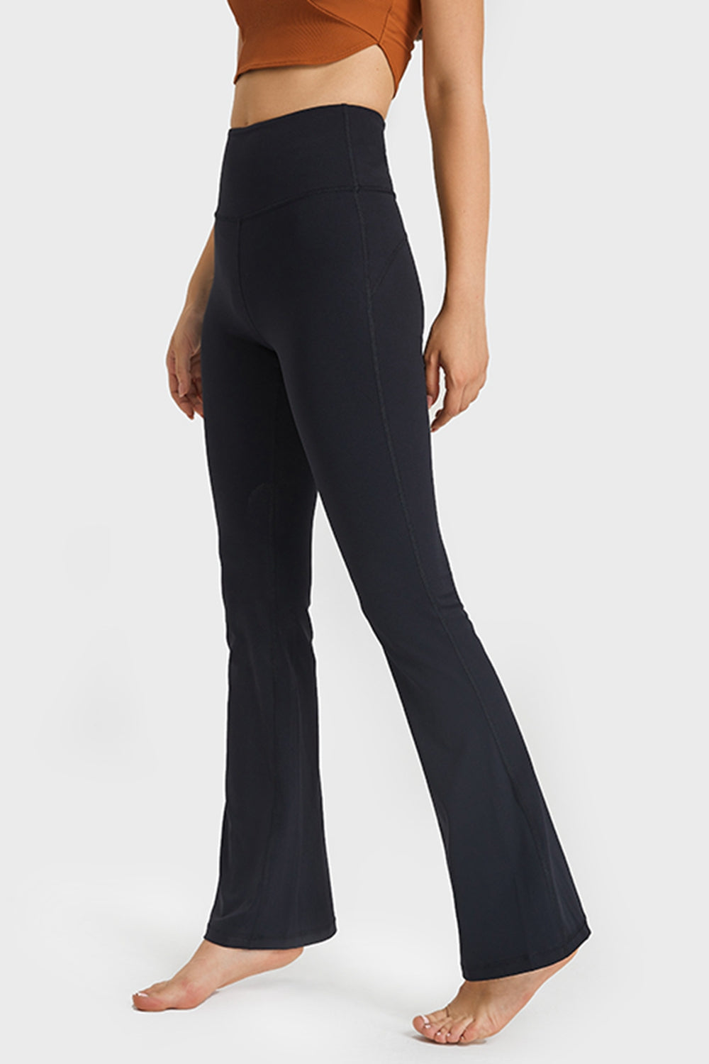 Elastic Waist Flare Yoga Pants - DromedarShop.com Online Boutique