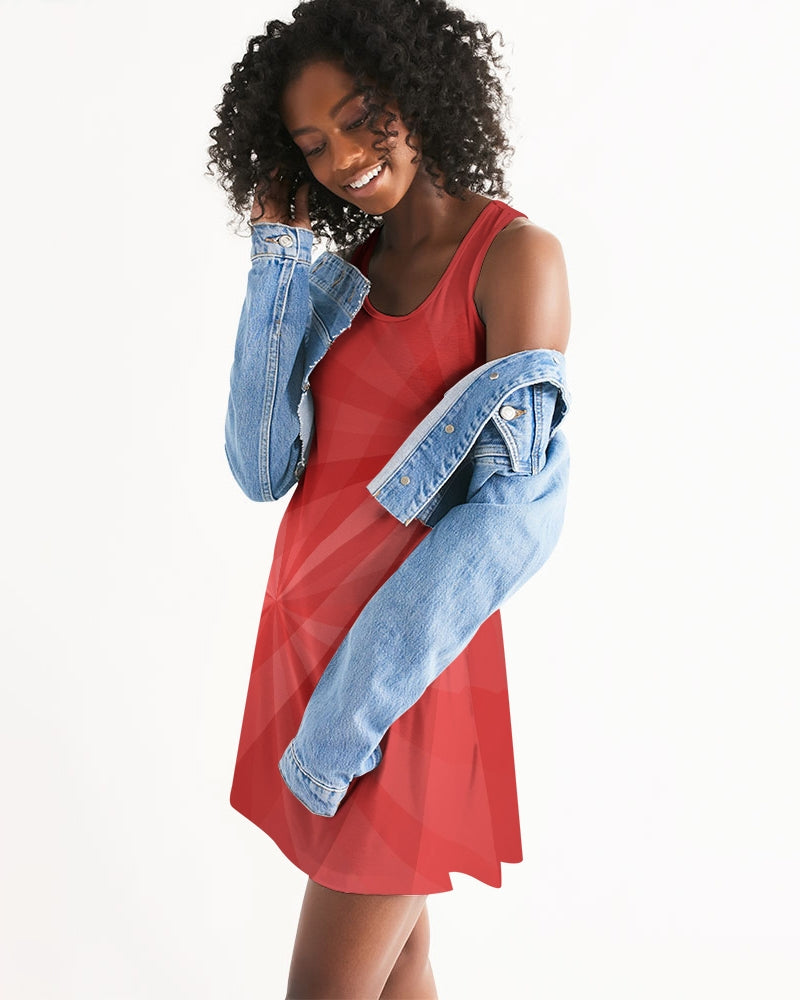 Red Psychedelic Women's Racerback Dress DromedarShop.com Online Boutique