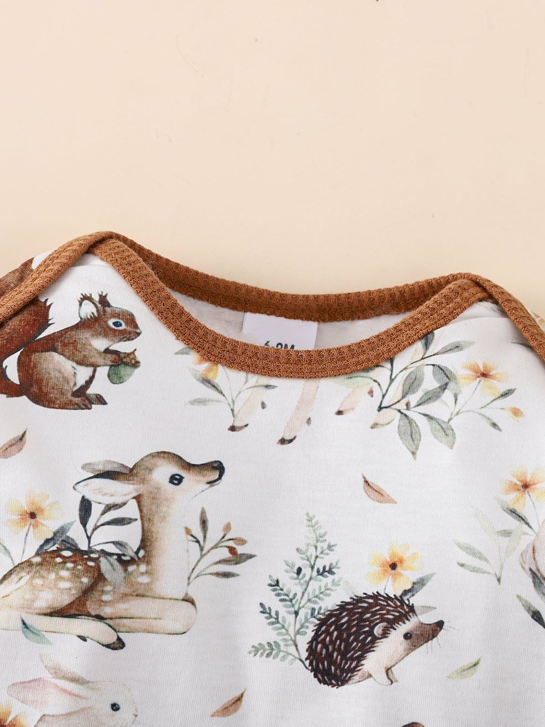 Baby Printed Bodysuit and Waffle-Knit Joggers Set - DromedarShop.com Online Boutique