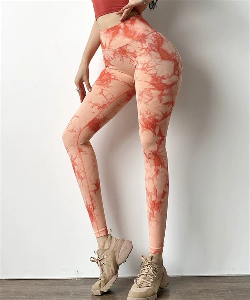 Seamless Yoga Leggings Women Tie Dye Sports Pants DromedarShop.com Online Boutique