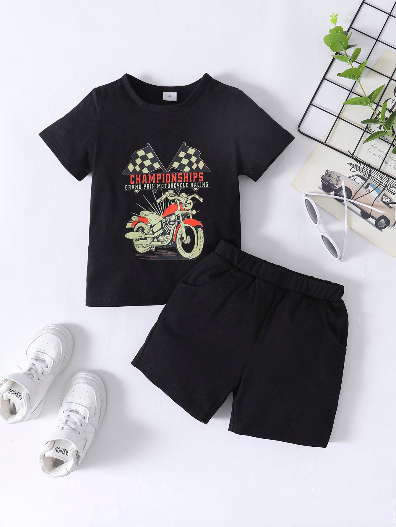 Boys CHAMPIONSHIPS Graphic Tee and Shorts Set - DromedarShop.com Online Boutique