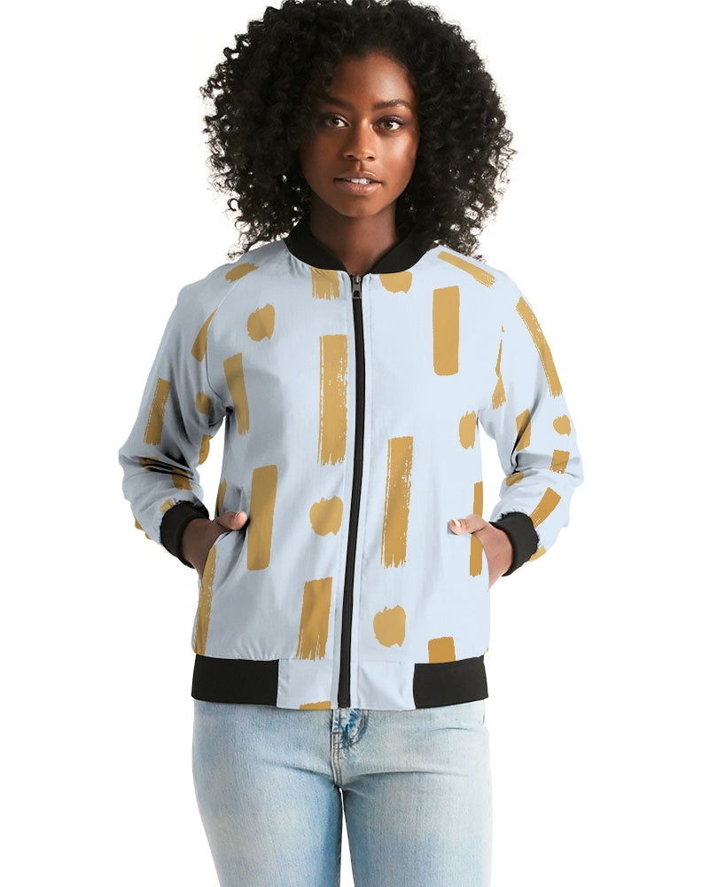Golden Rain Women's Bomber Jacket DromedarShop.com Online Boutique