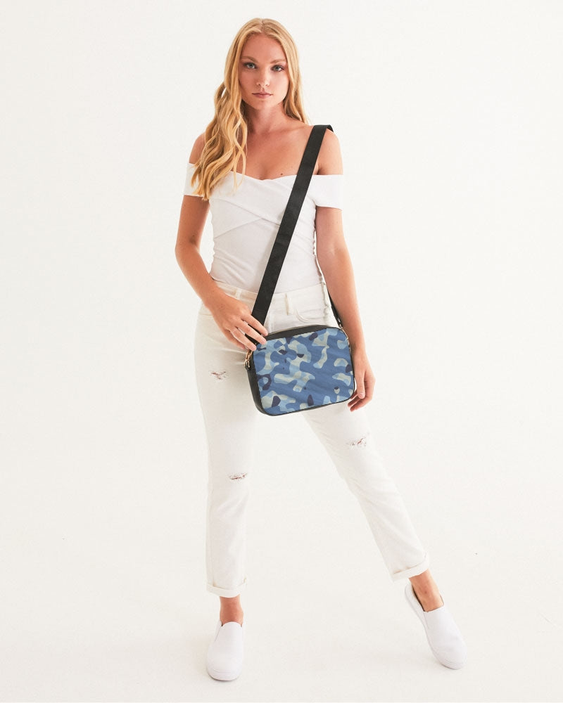 Blue Maniac Camouflage Crossbody Bag DromedarShop.com Online Boutique