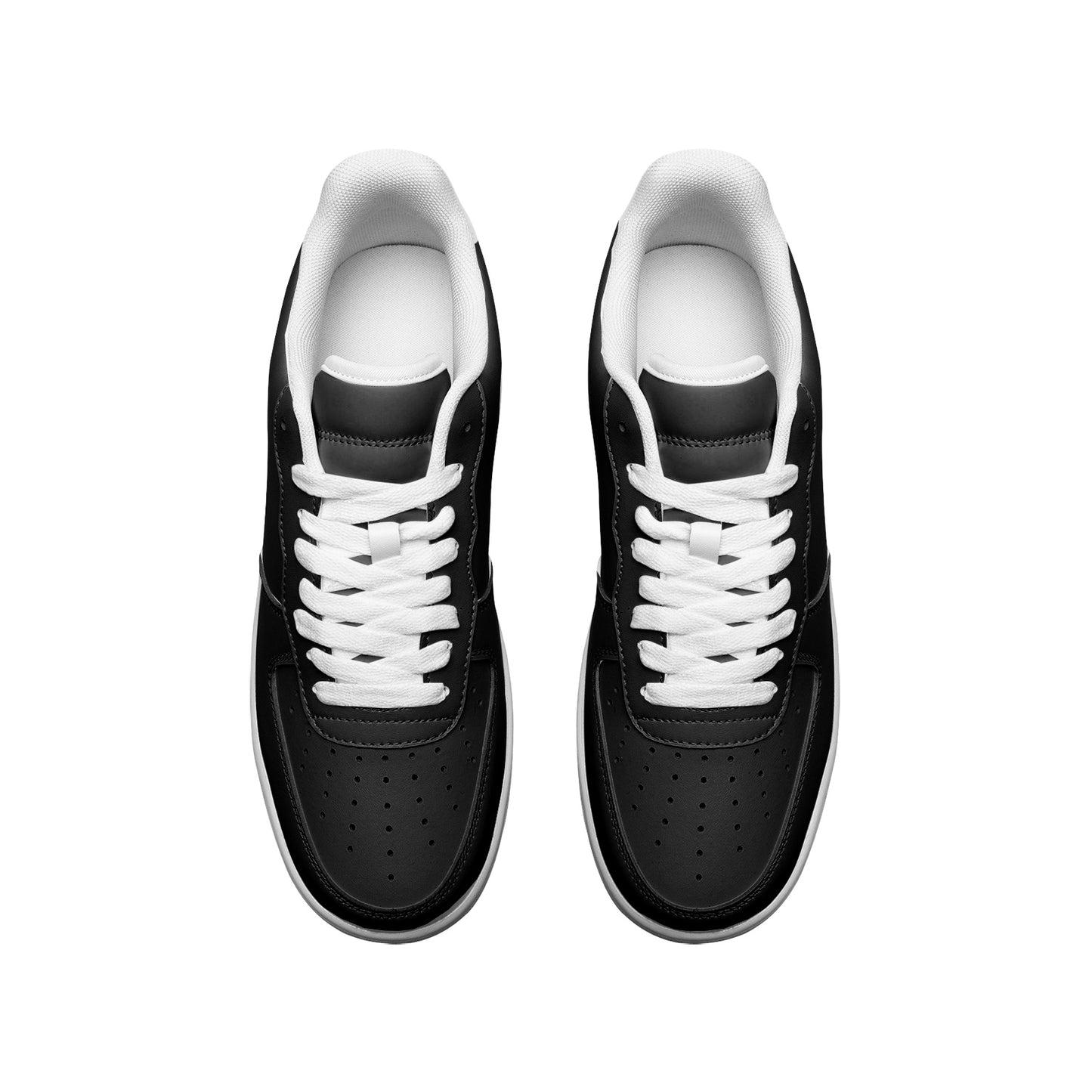 Space Runner Unisex Low Top Leather Sneakers Black - DromedarShop.com Online Boutique