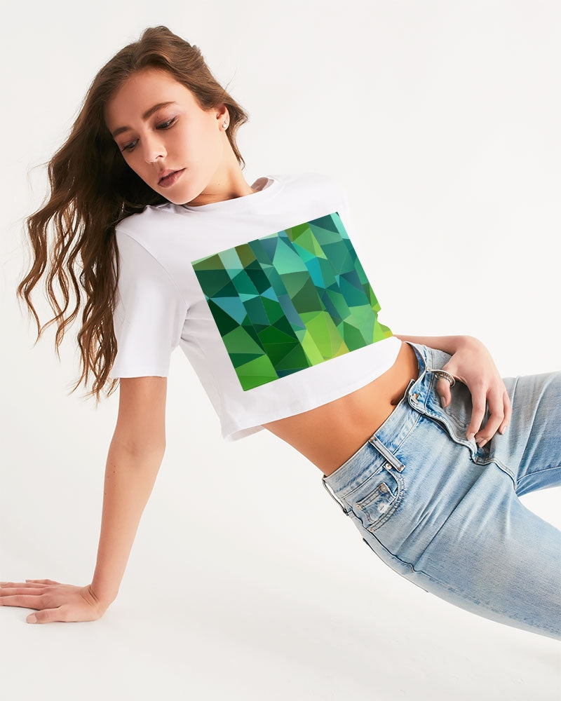 Green Line 101 Women's Cropped Tee DromedarShop.com Online Boutique