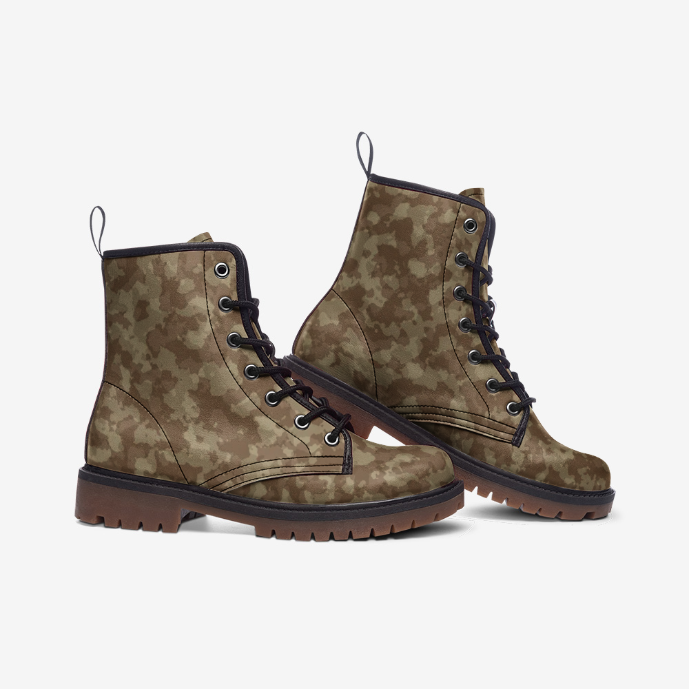 Desert Camouflage Casual Leather Lightweight Unisex Boots DromedarShop.com Online Boutique