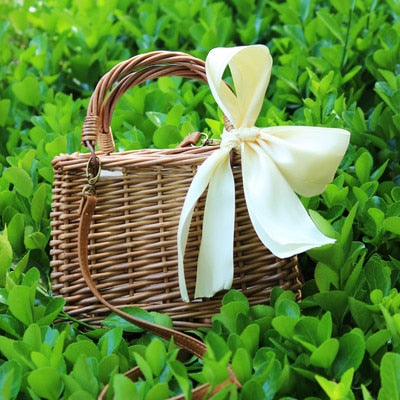 Shoulder Bag Casual Handmade Woven Rattan Bags DromedarShop.com Online Boutique