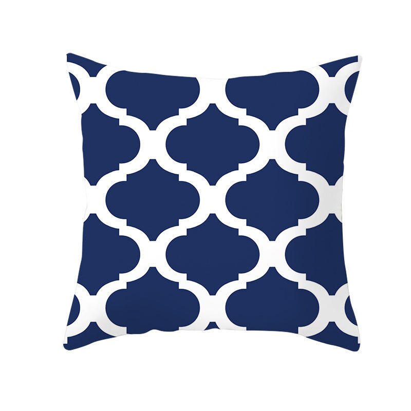 Blue White Porcelain Line-Throw Pillow Case-Home Decor Collection DromedarShop.com Online Boutique