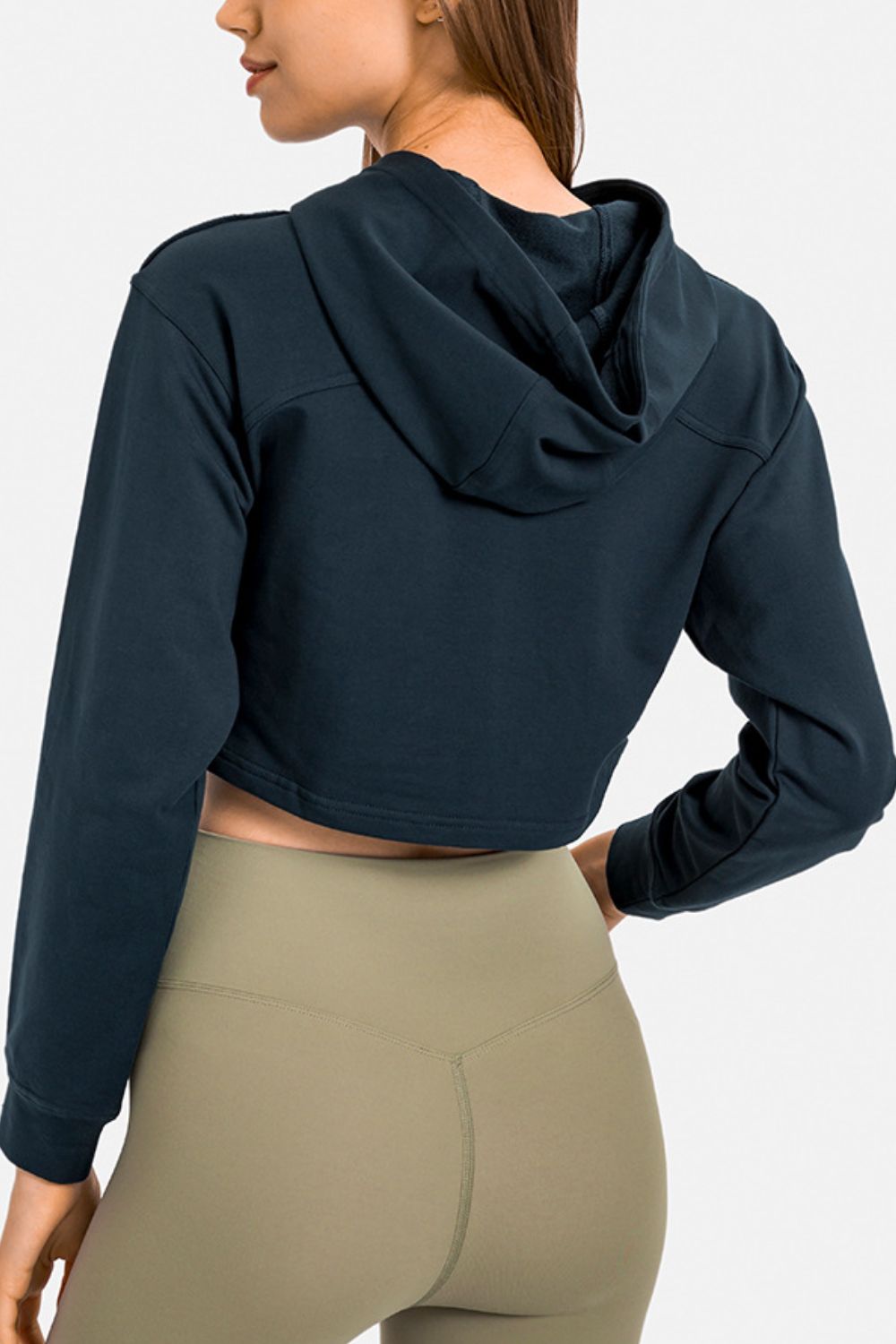 Long Sleeve Cropped Sports Hoodie - DromedarShop.com Online Boutique