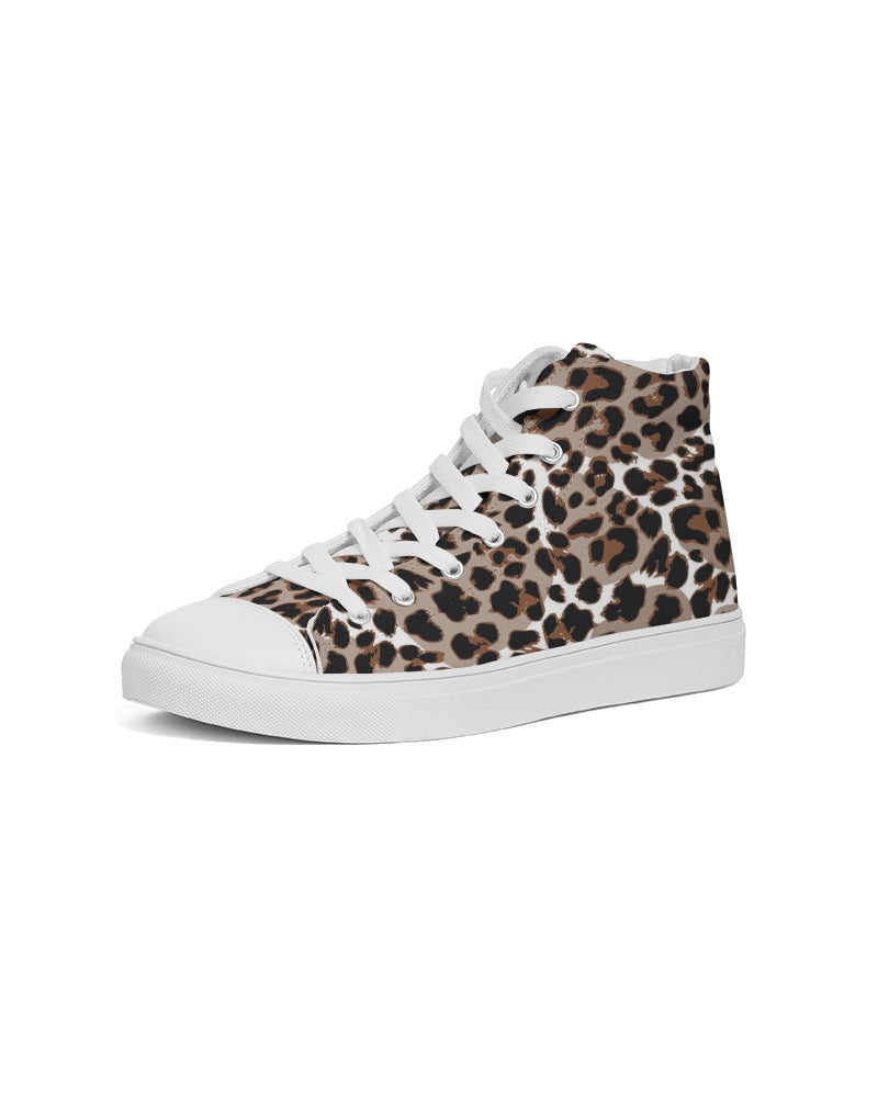Leopard Fur Men's Hightop Canvas Shoe DromedarShop.com Online Boutique