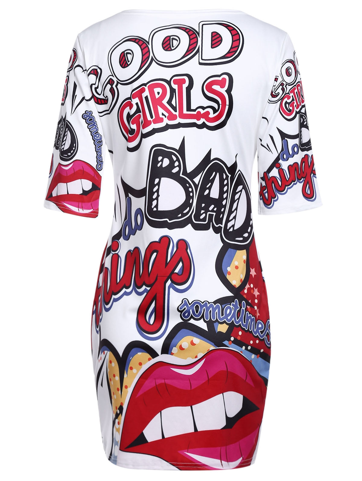 Plus Size Funny Print -T Shirt Dress - DromedarShop.com Online Boutique