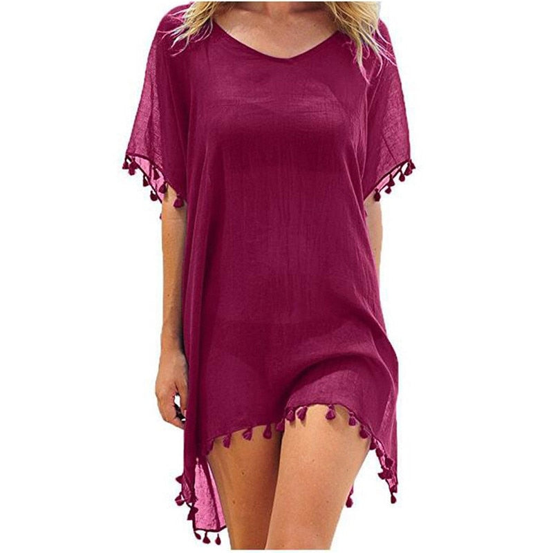 Women Chiffon Blouse Mini Beach Dress DromedarShop.com Online Boutique