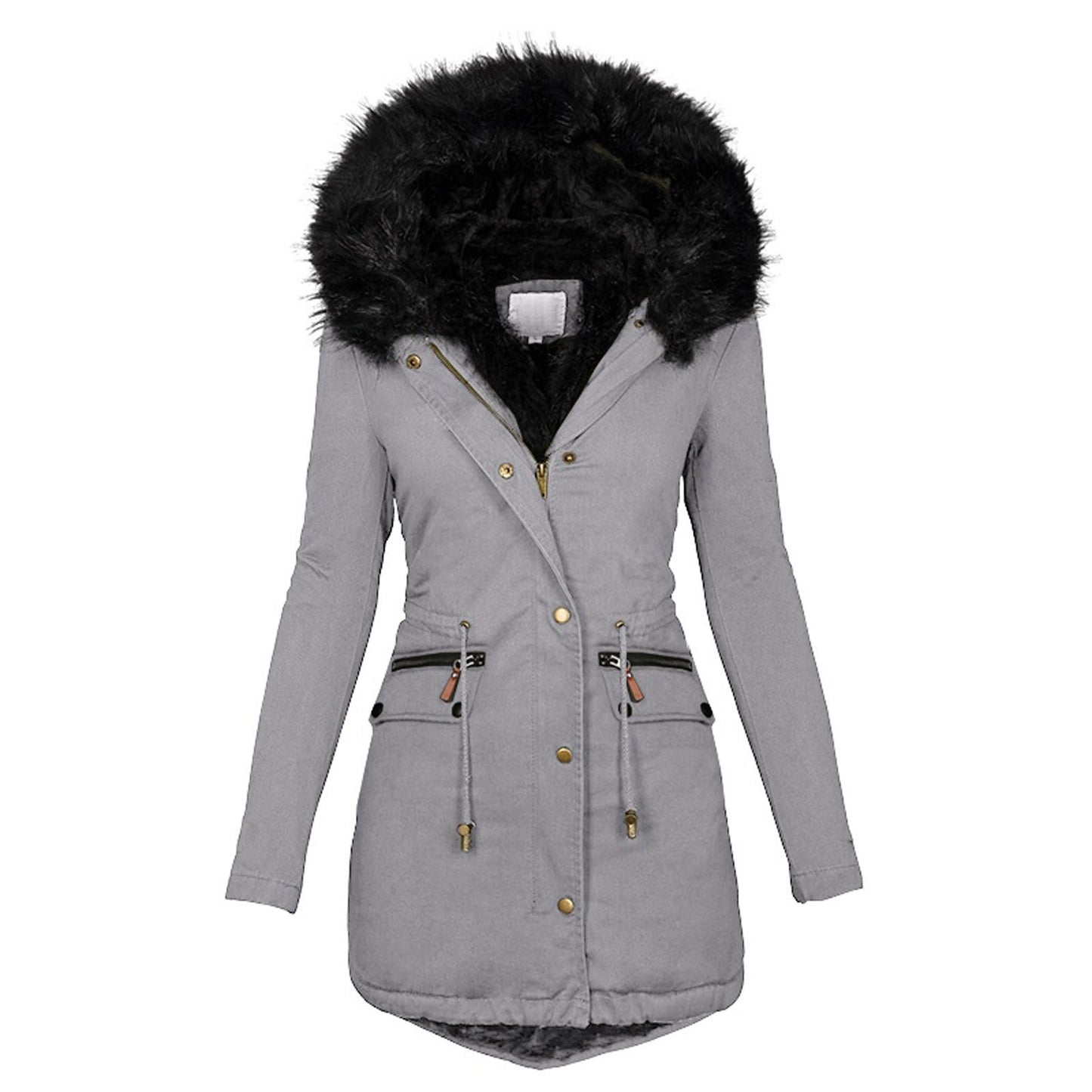 Fashion Solid Women Casual Winter Slim Coat DromedarShop.com Online Boutique