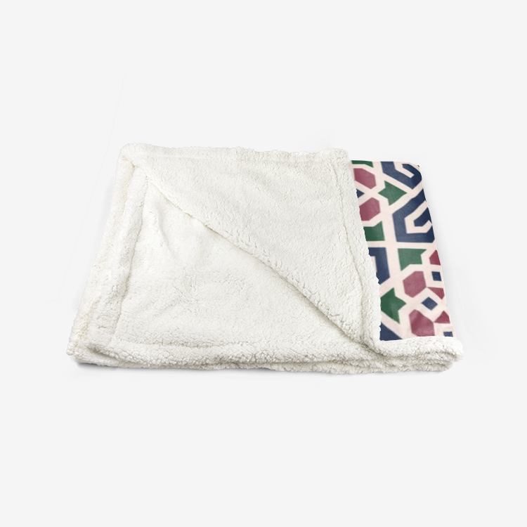 MIRACLE OF THE EAST MOROCCAN PATTERN Double-Sided Super Soft Plush Blanket DromedarShop.com Online Boutique