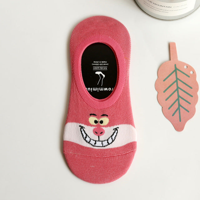 Summer Cartoon Thin Cotton Women's Boat Socks DromedarShop.com Online Boutique