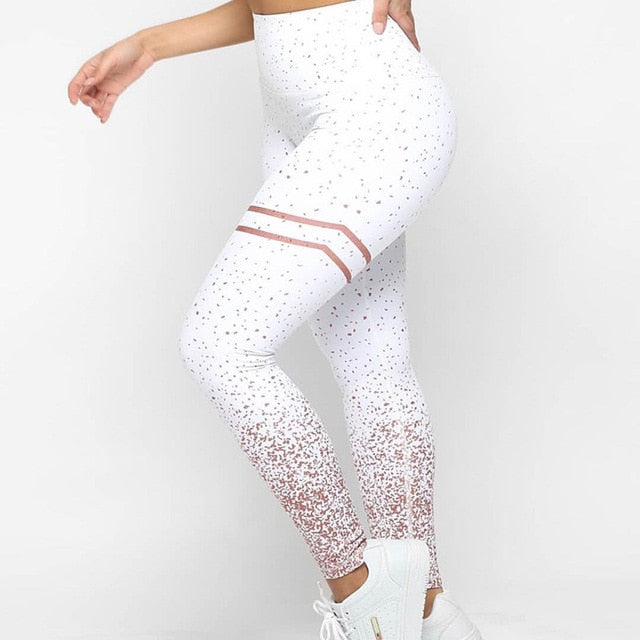 Women Gold Print Leggings DromedarShop.com Online Boutique