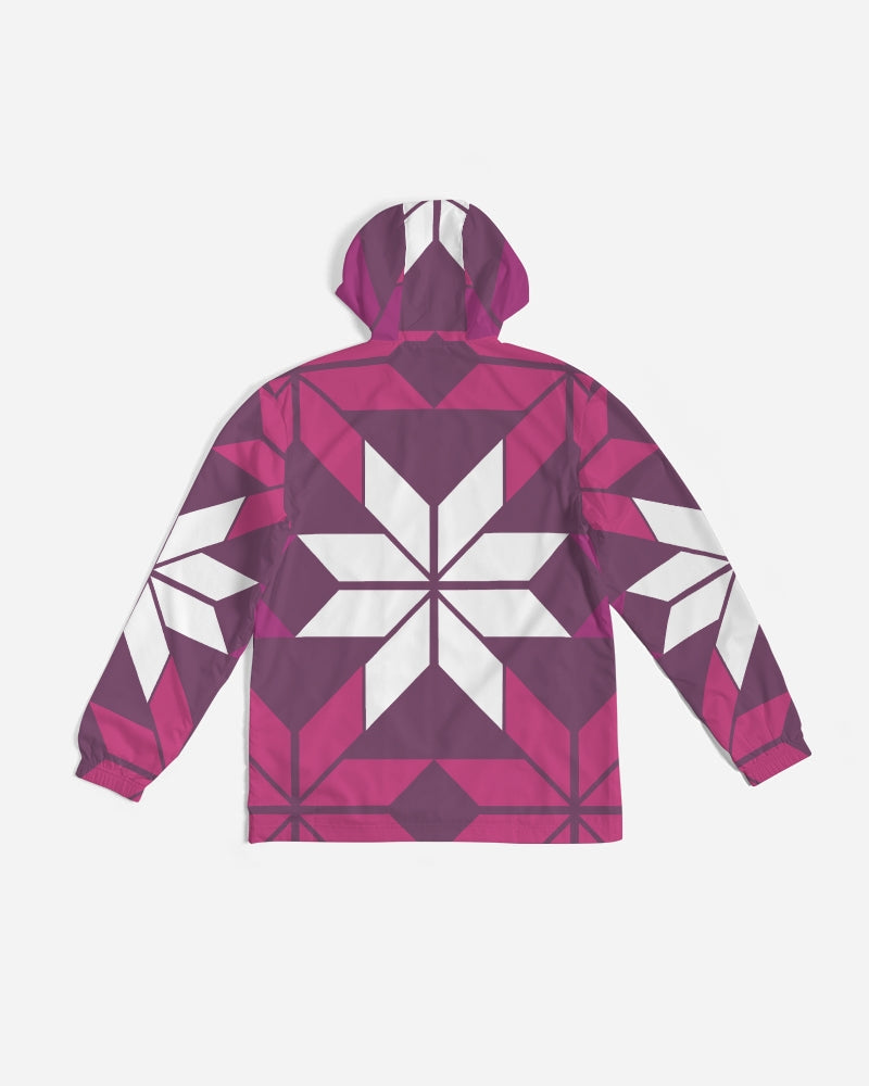 Aztec-Inka Collection Aztec Purple pattern Men's Windbreaker DromedarShop.com Online Boutique