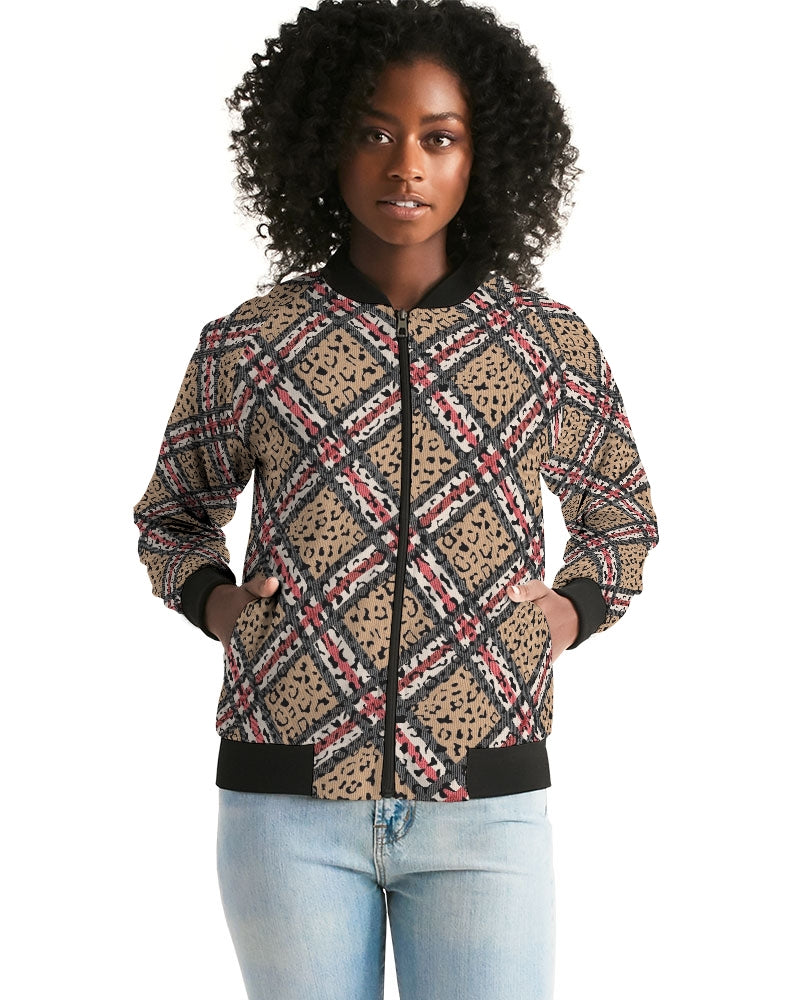 Tartan Design Women's Bomber Jacket DromedarShop.com Online Boutique