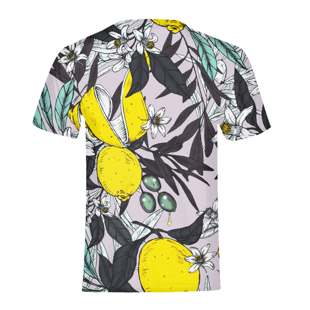 light purple olives pattern Kids Tee DromedarShop.com Online Boutique
