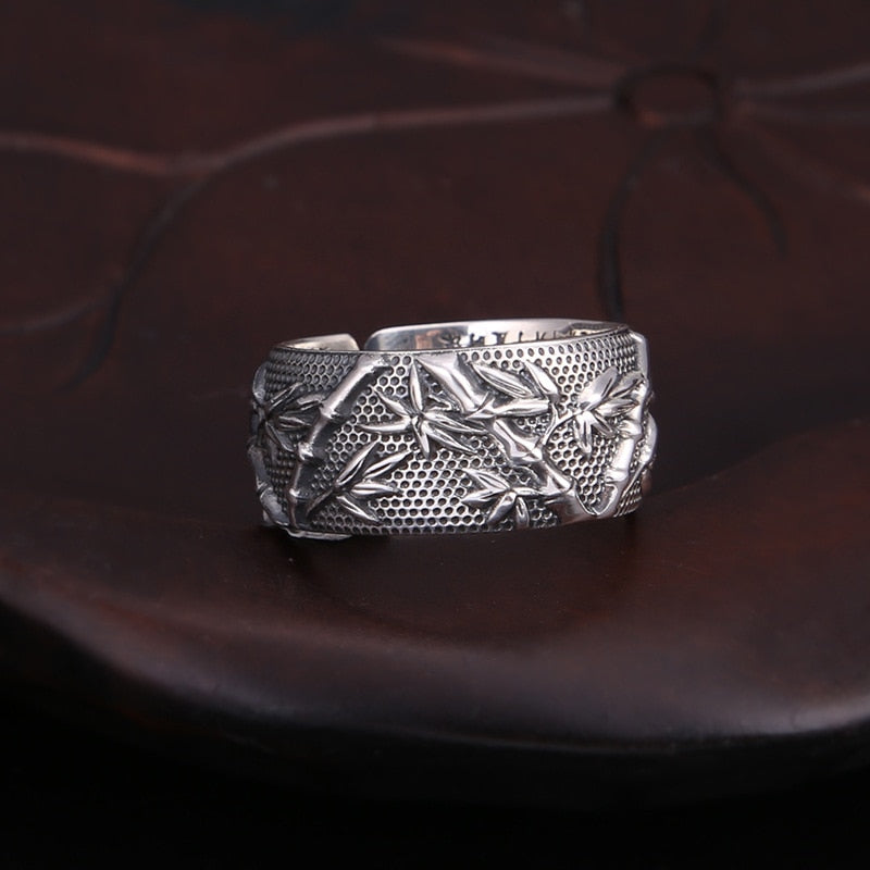 Ethnic Buddha Mantra Ring 100% S999 Sterling Silver DromedarShop.com Online Boutique