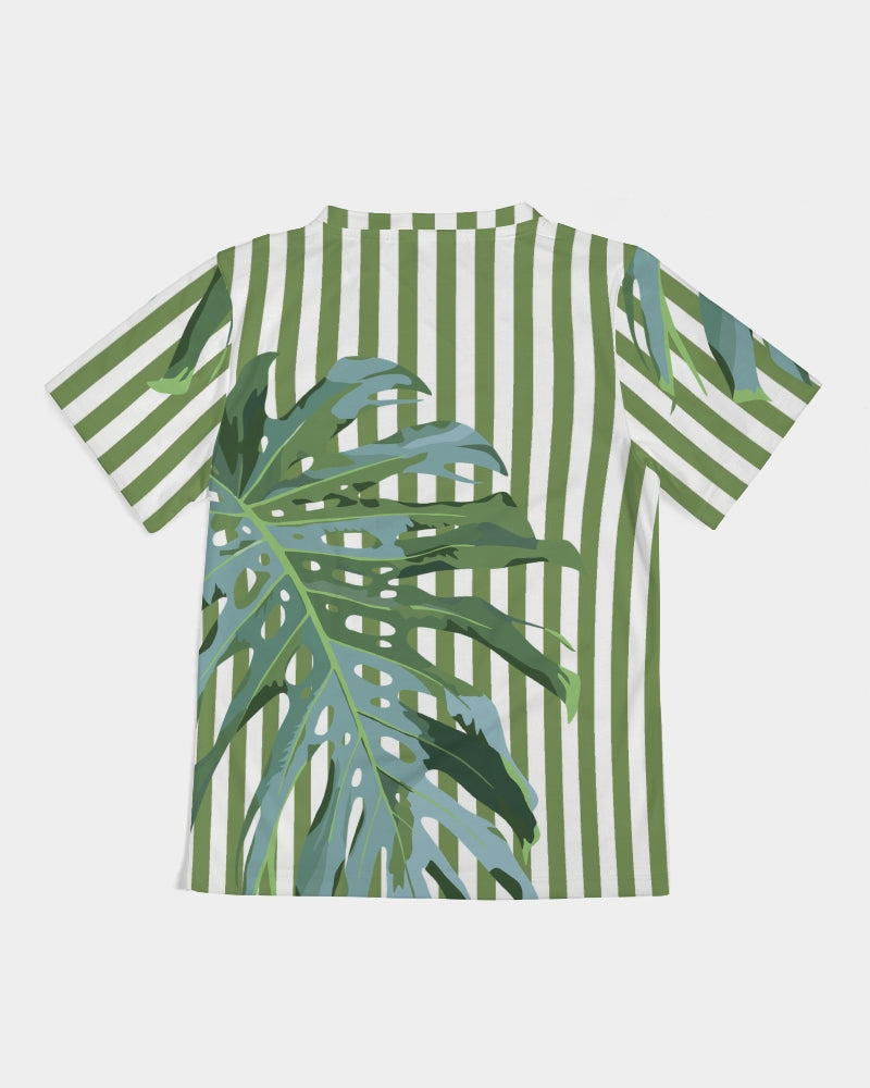 Foliage On Green Stripes Kids Tee DromedarShop.com Online Boutique