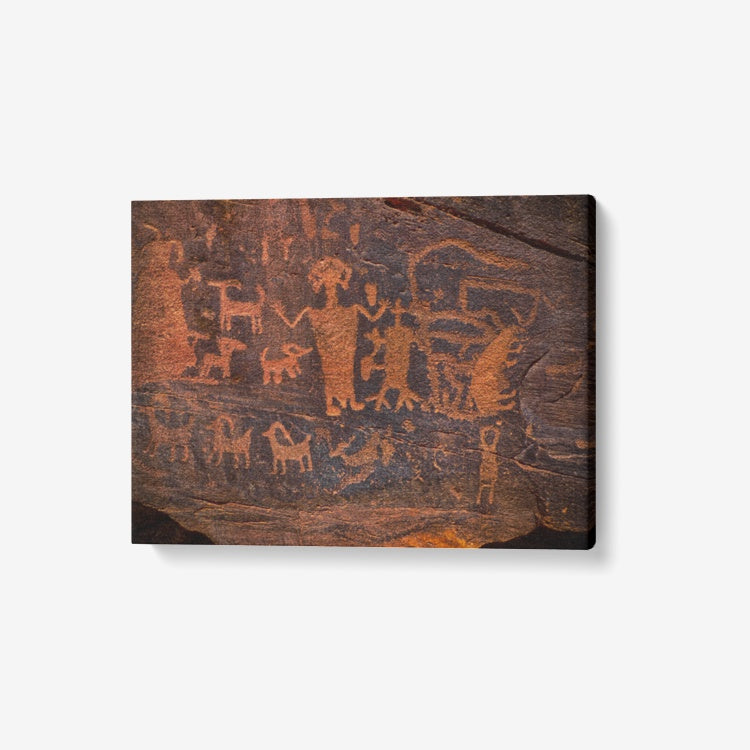 North American Indian Cave Art Canvas Wall Art DromedarShop.com Online Boutique