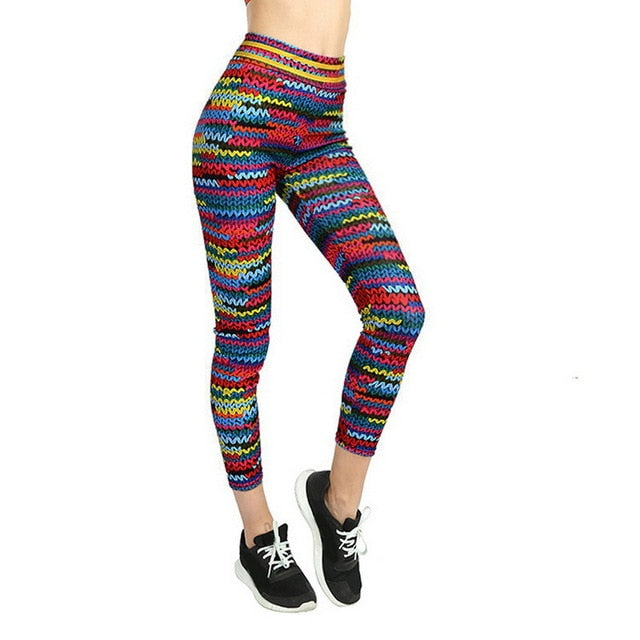 Women Elastic Running Yoga Leggings 3D Print DromedarShop.com Online Boutique