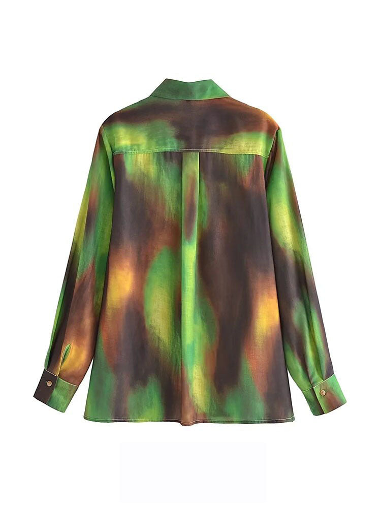 Women Blouse Fashion Tie-Dye Top - DromedarShop.com Online Boutique