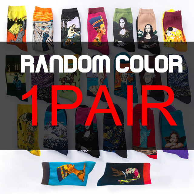 3D Retro Painting Art Unisex Vintage Socks one size DromedarShop.com Online Boutique
