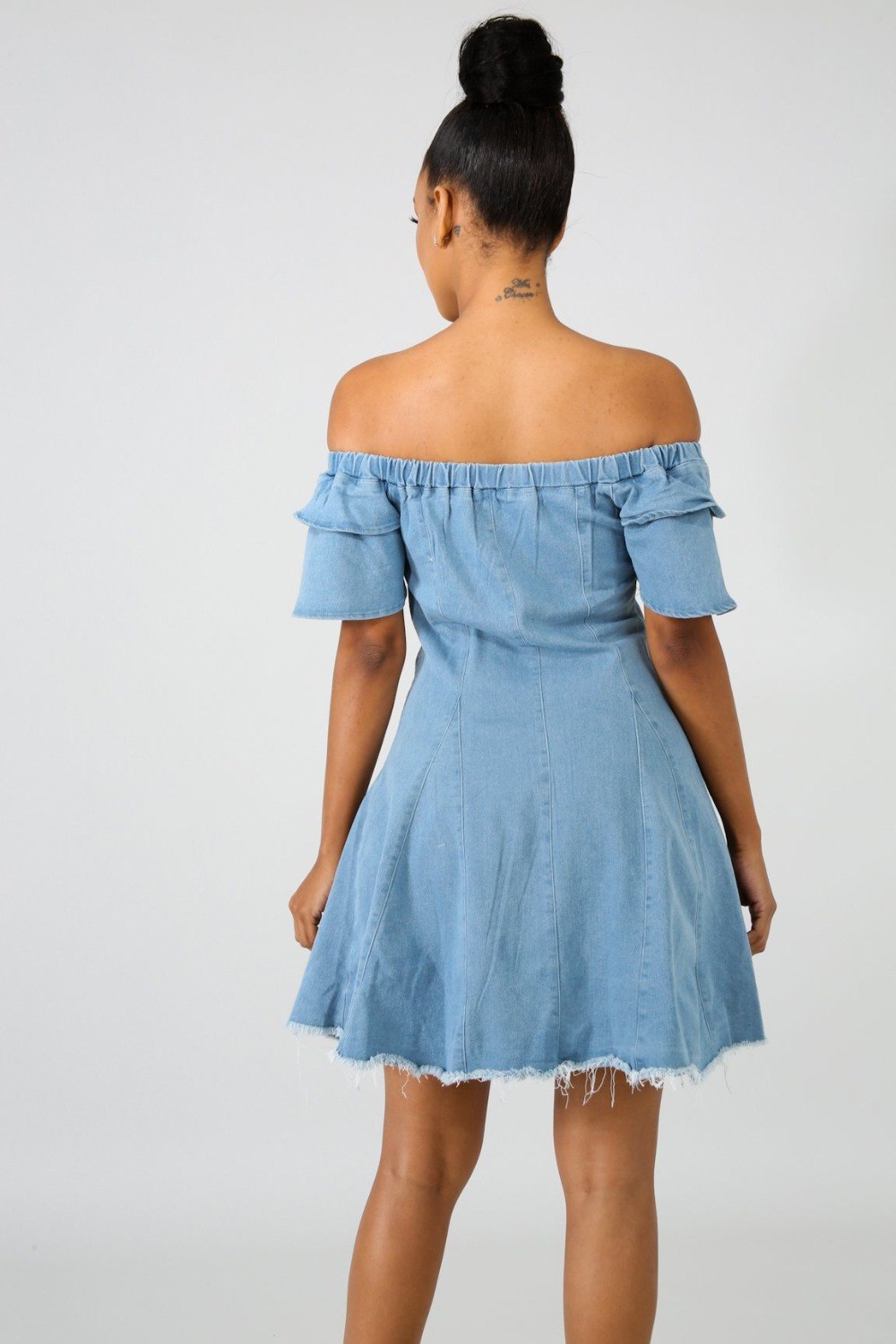 High Fashion Casual Style Women Denim Dress DromedarShop.com Online Boutique