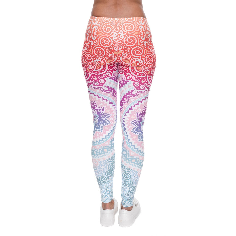 Women Fashion Aztec Round Printing Leggins DromedarShop.com Online Boutique
