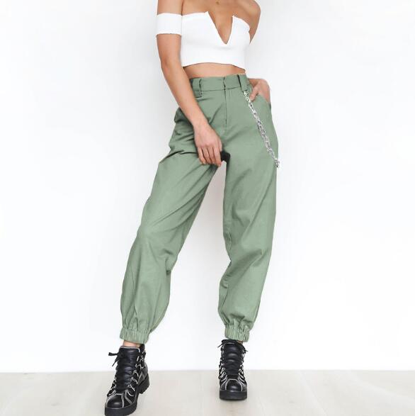 Women Casual High Waist Cargo Pants DromedarShop.com Online Boutique
