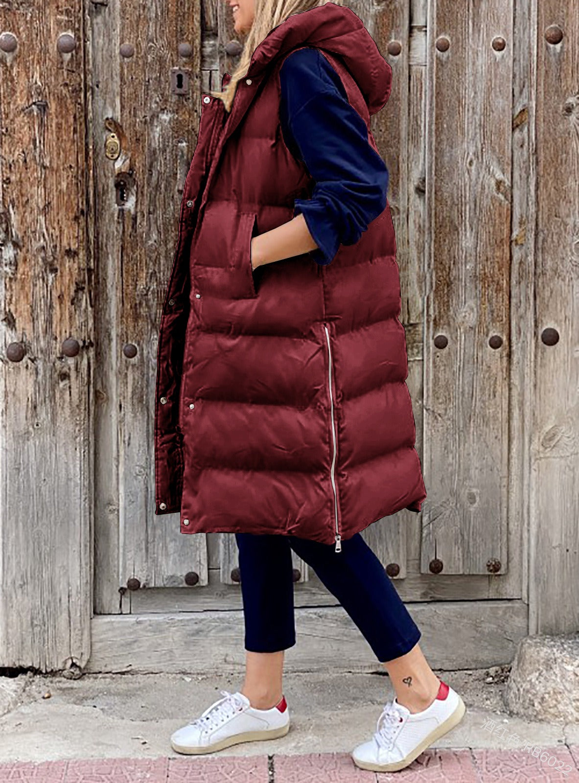 Solid Hooded Long Vest Coat for Women - DromedarShop.com Online Boutique