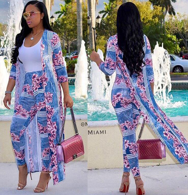 Plus Size Long Cardigan and Pant Sets DromedarShop.com Online Boutique