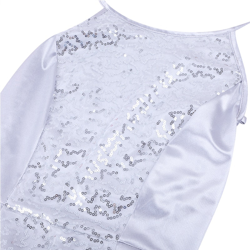 Silver Women Elegant Long Dress DromedarShop.com Online Boutique