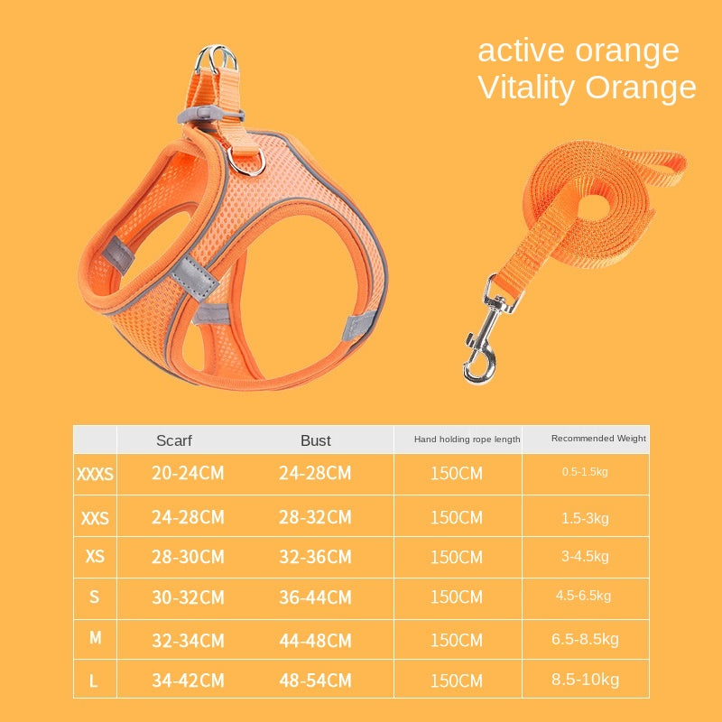 Pet Supplies Vest Pet Leash Cat Dog Chest Strap Breathable Reflective Dog Walking Chain DromedarShop.com Online Boutique