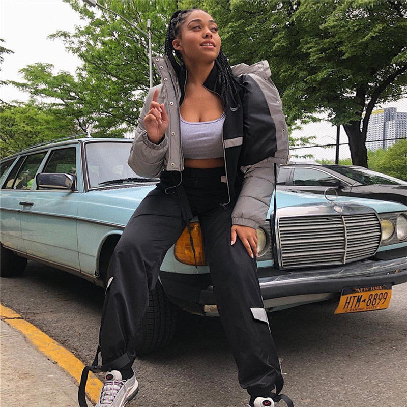 Winter Fashion Reflective Short Warm Women Coat Jackets DromedarShop.com Online Boutique