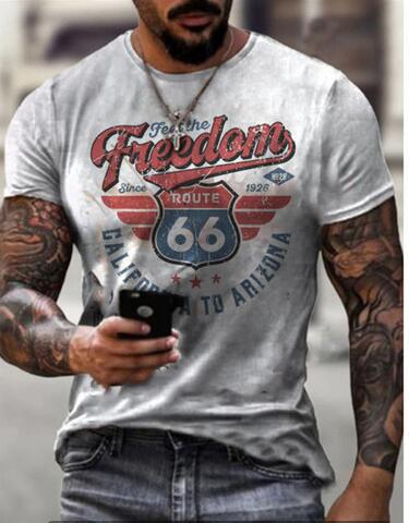 Men's T-Shirt Retro Short Sleeve Shirt - DromedarShop.com Online Boutique