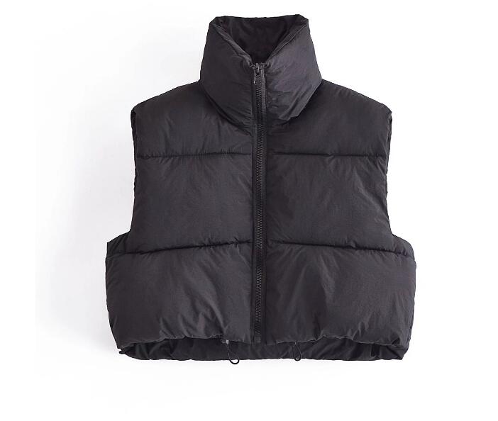 Women Elegant Solid Simple Zipper Vest DromedarShop.com Online Boutique