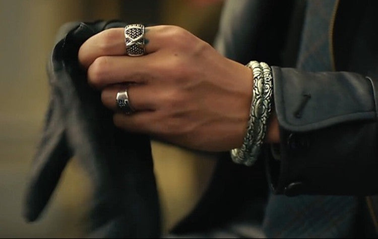 Silver 925 Jewelry Rock Snake Bracelets & Bangles For Men DromedarShop.com Online Boutique