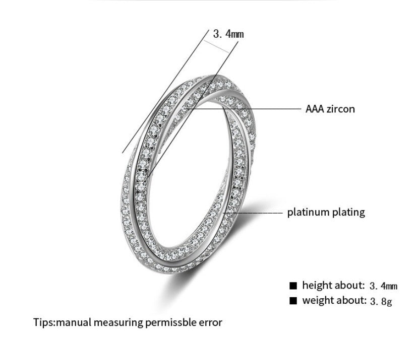Fashion Zircon 925 Silver Ring DromedarShop.com Online Boutique