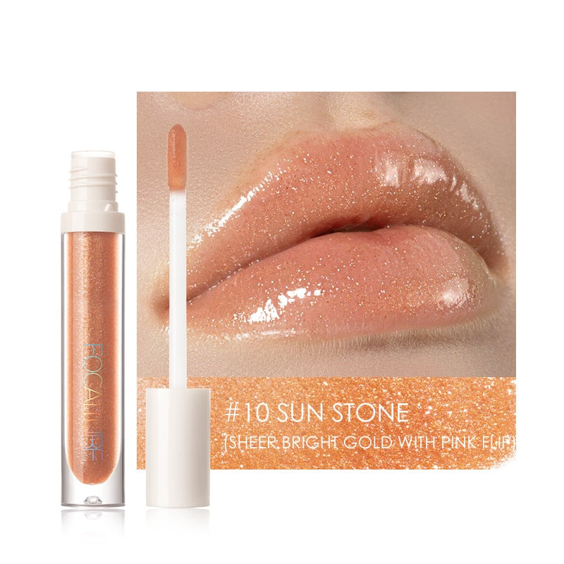 PLUMP-MAX Nourish Lip Glow Shimmer Glossy All-Day Water Locking Glitter Lip Gloss DromedarShop.com Online Boutique