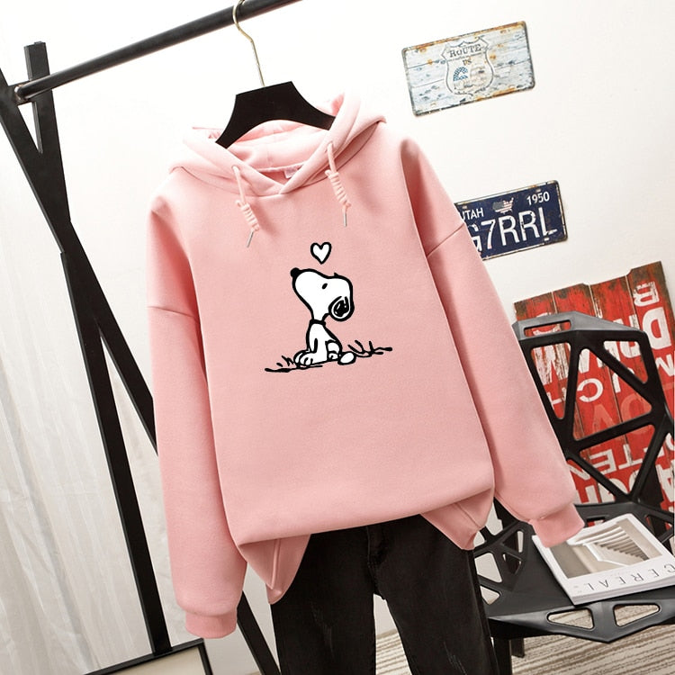 Women Long Sleeve Funny Dog Hoodie DromedarShop.com Online Boutique