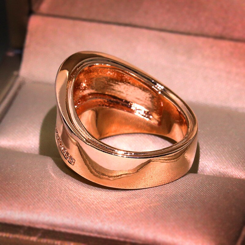 Rose Gold Color Promise Engagement Rings for Women DromedarShop.com Online Boutique