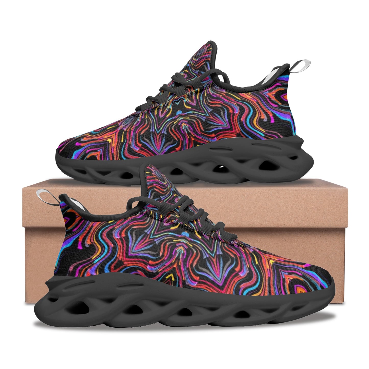 Psychedelic Fusion 8 Unisex Bounce Mesh Knit Sneakers - DromedarShop.com Online Boutique