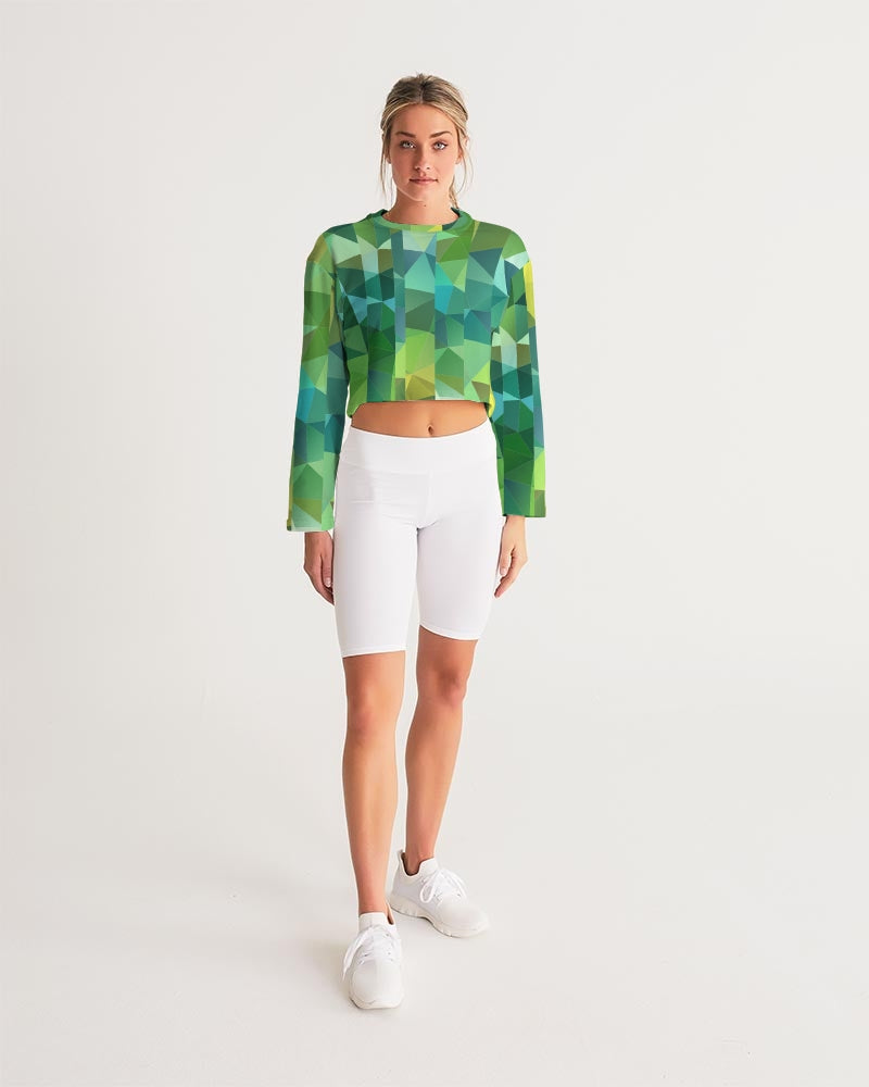 Green Line 101 Women's Cropped Sweatshirt DromedarShop.com Online Boutique