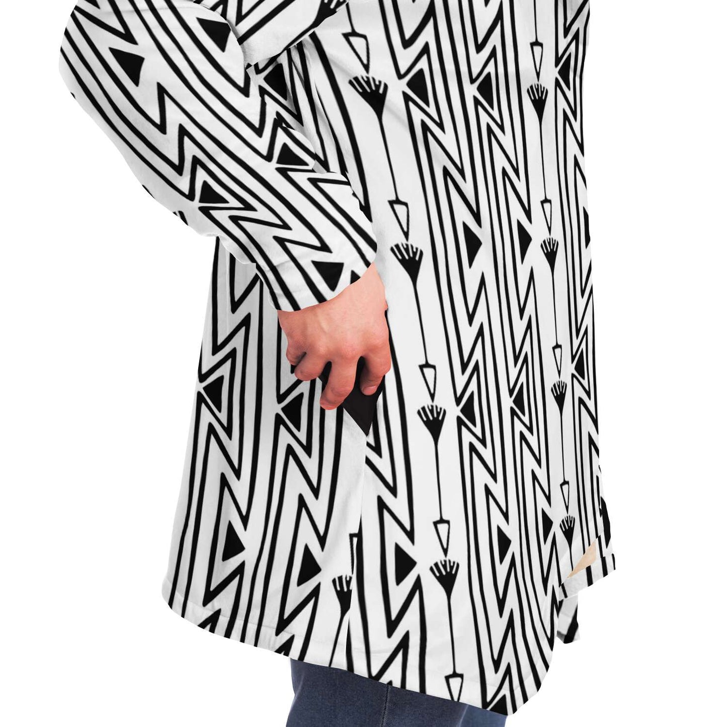 Native North American Hand Drawn Boho Style Microfleece Cloak DromedarShop.com Online Boutique